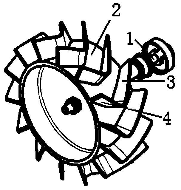 A kind of impeller structure of turbine flowmeter and its turbine flowmeter