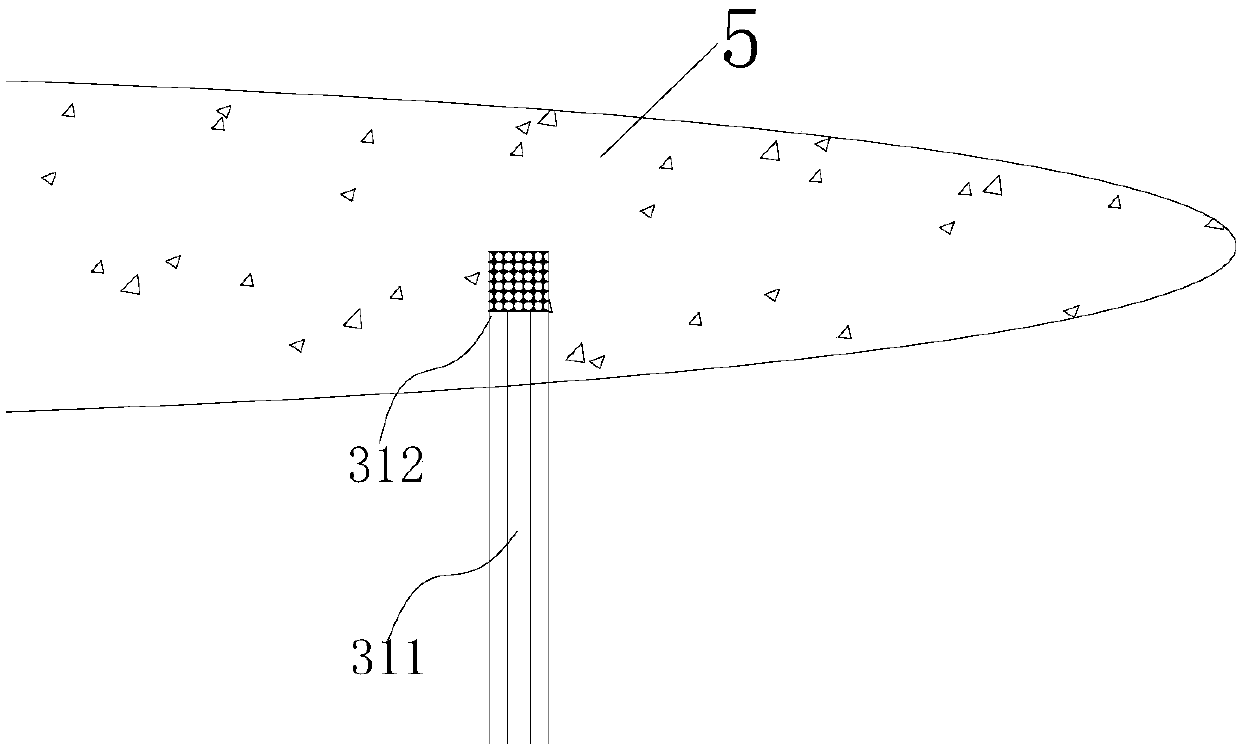 Self-pressure type temperature reduction dust removing system using coal mine water-bearing stratum