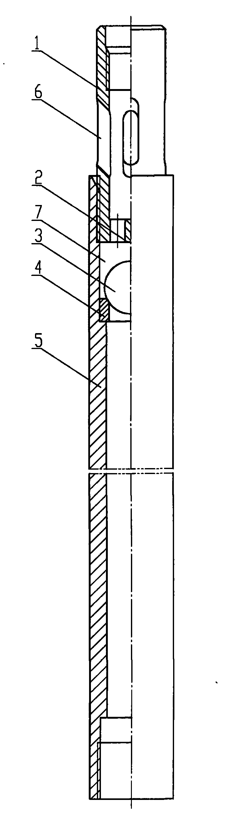 Built-in oil well pump plunger for upward-traveling valves