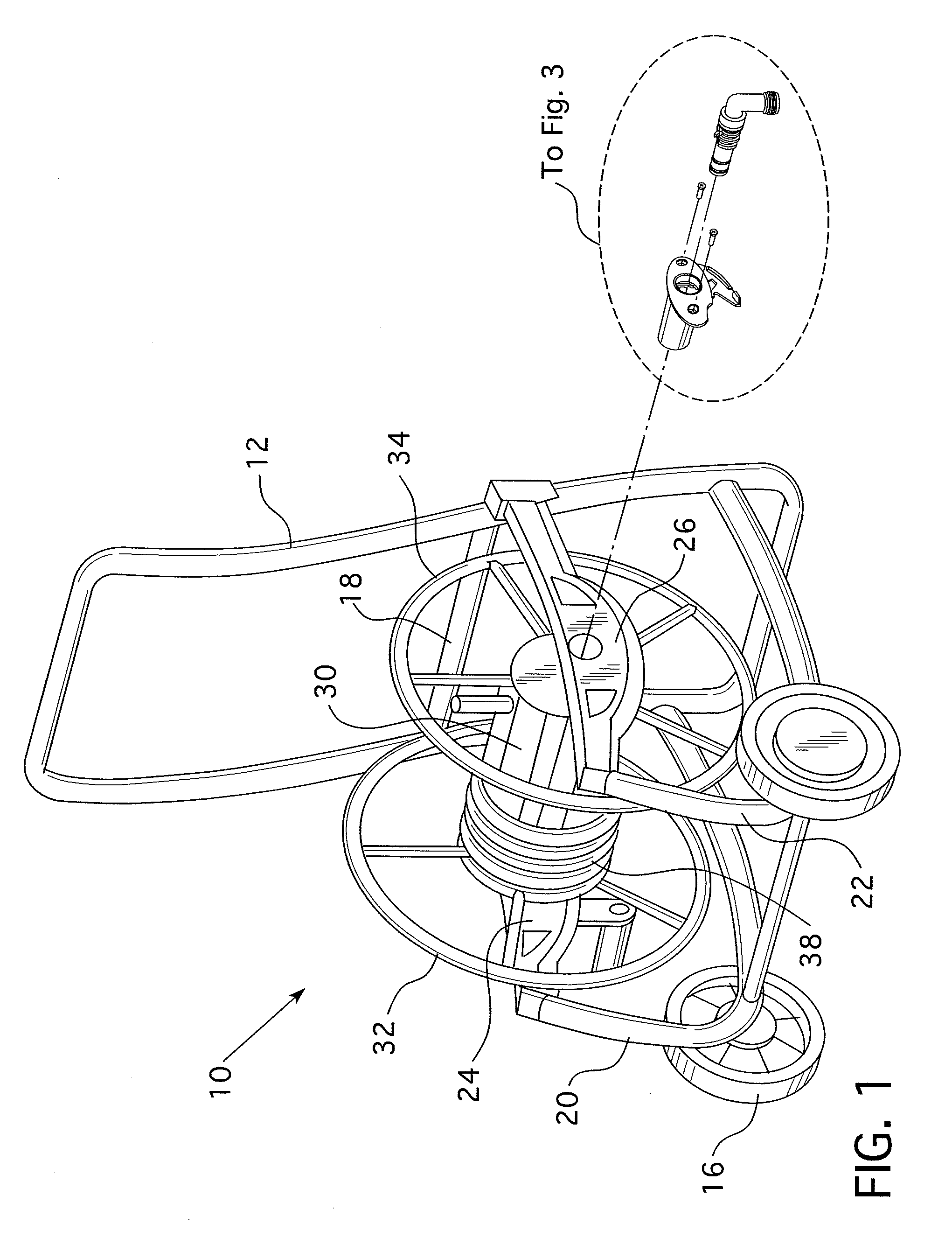 Metal hose reel water system