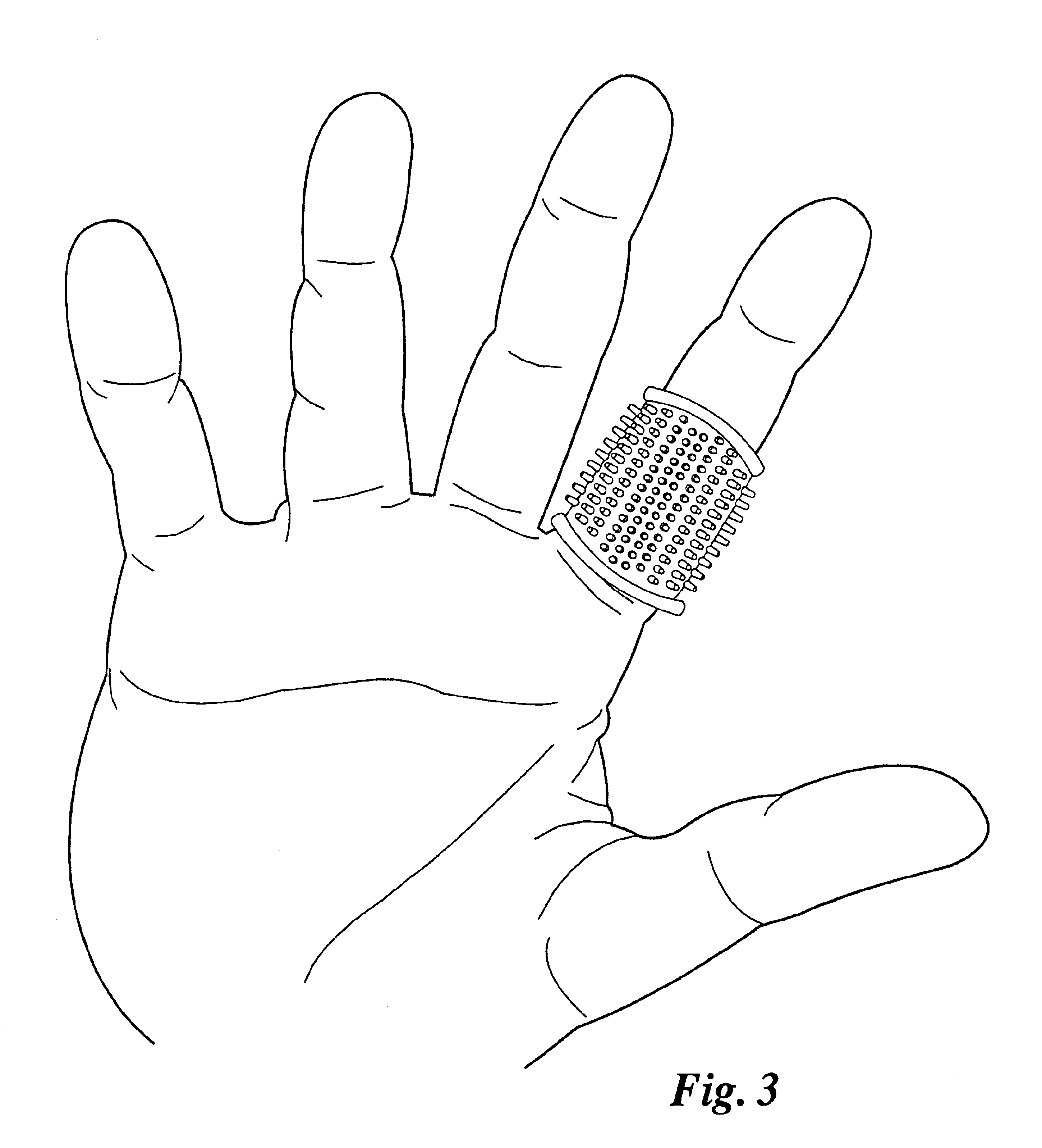 Skin protection device for fingers and/or thumbs