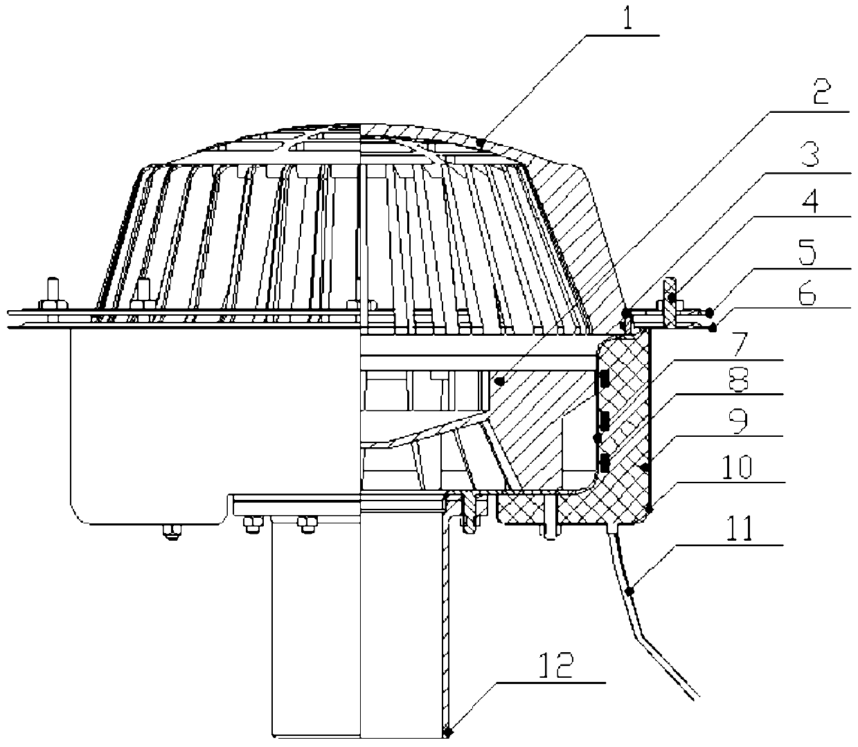 Snow-melting pressure flow rain hopper