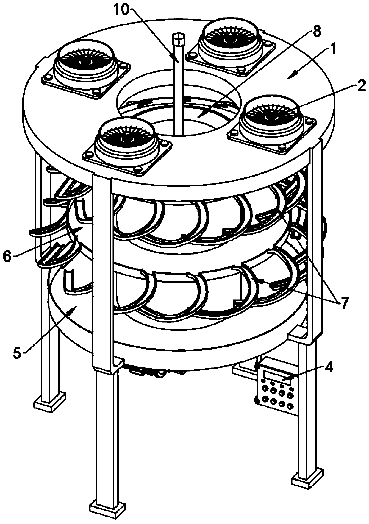 Cooling device based on vehicle injection mold equipment machining