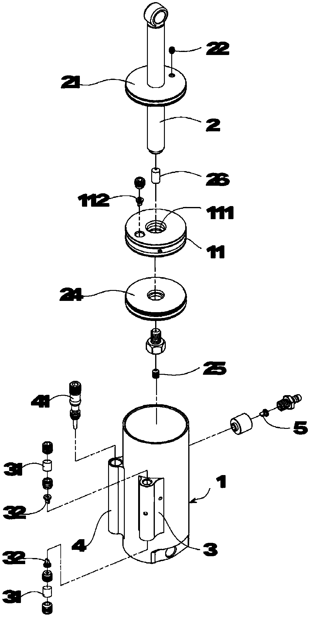 Vacuum attracting and pressure regulation pneumatic cylinder