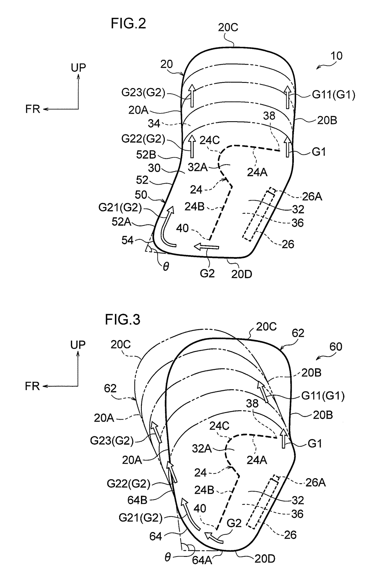 Vehicle side airbag device