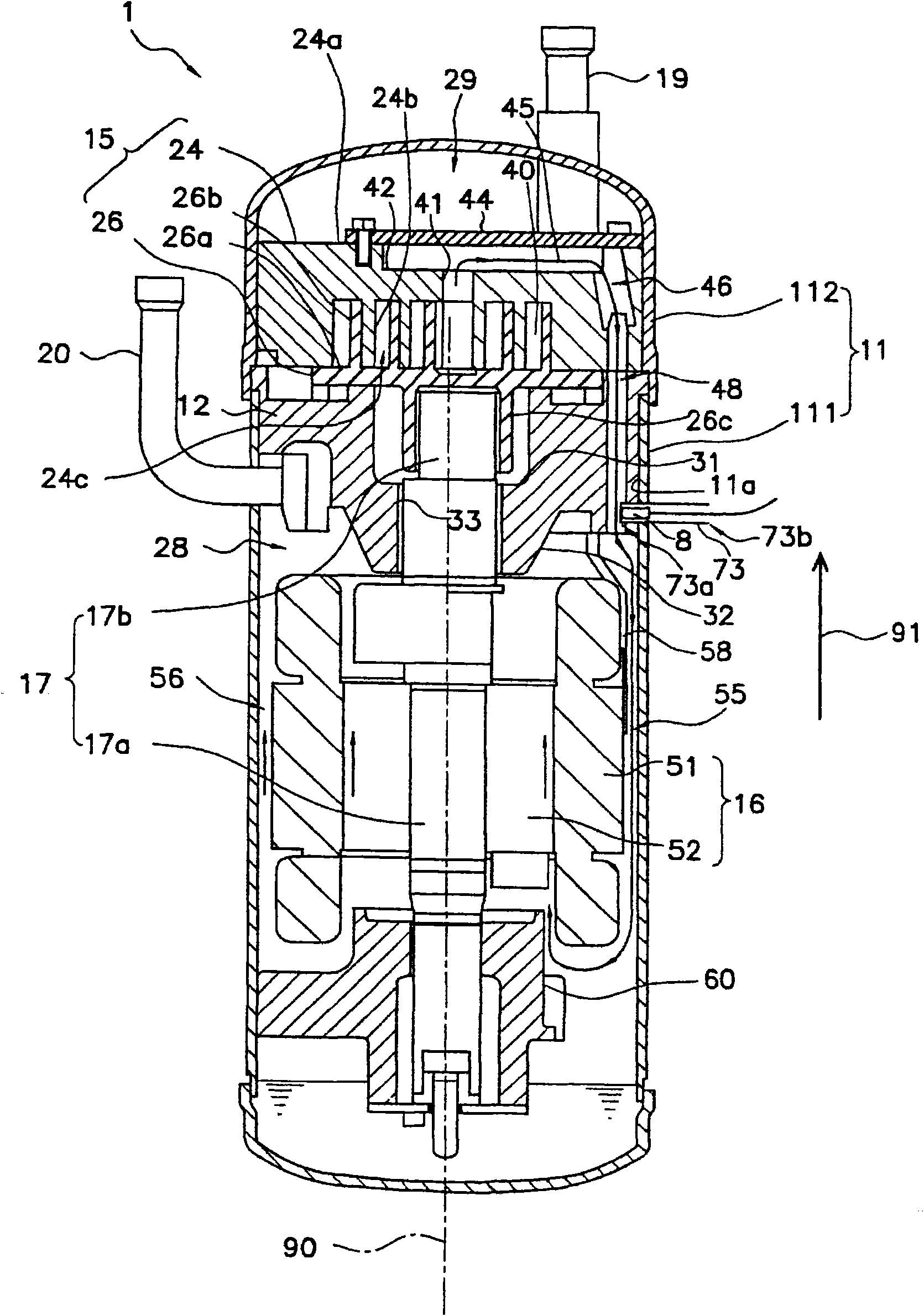 Compressor and refrigeration device using the same