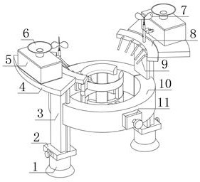 Tree seedling fixing and correcting device with irregular watering function and used for tree planting