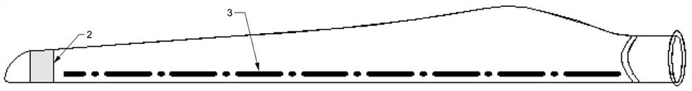 Online monitoring system for blade lead breakage of wind generating set and positive and negative testing method