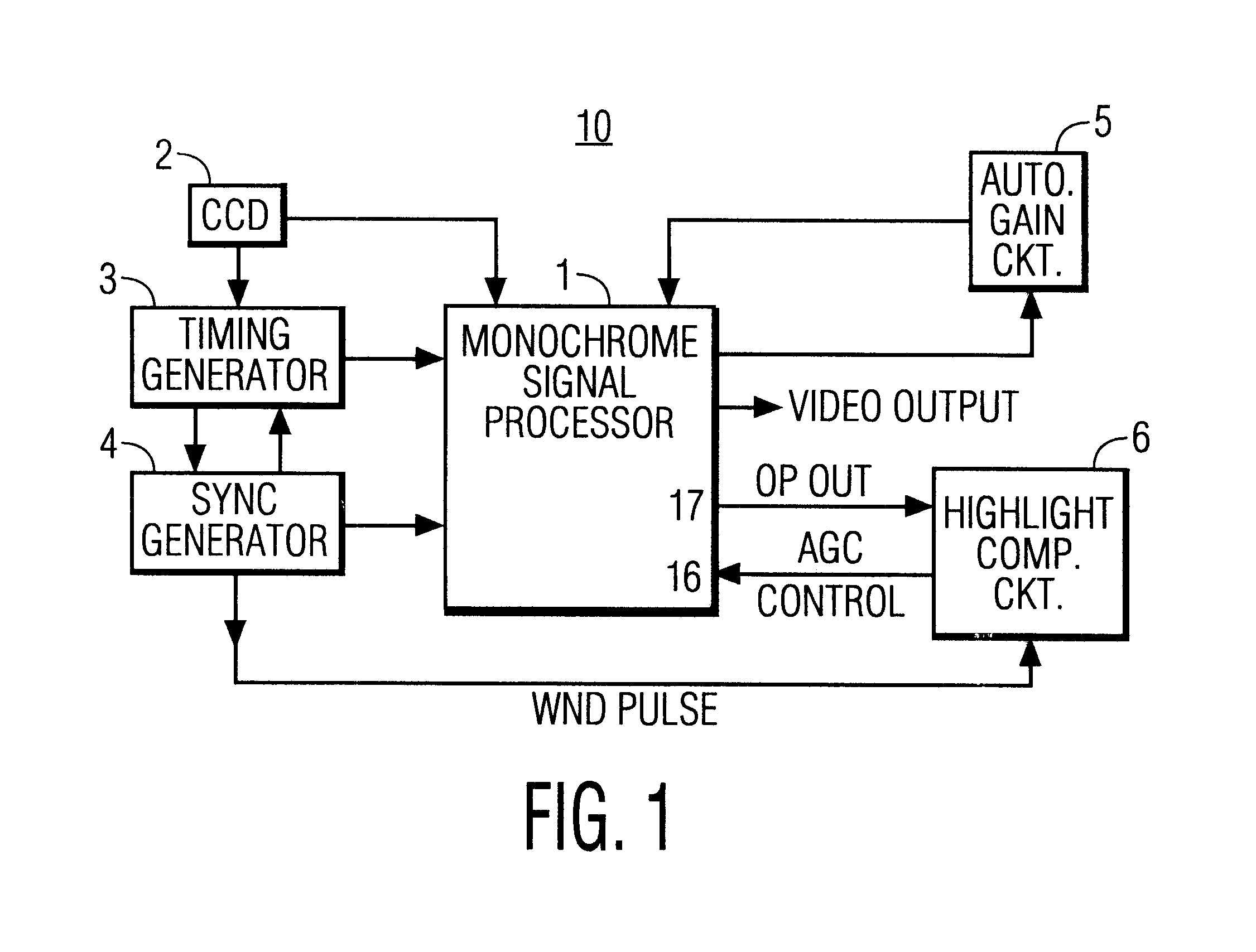 Highlight compensation apparatus for monochrome cameras