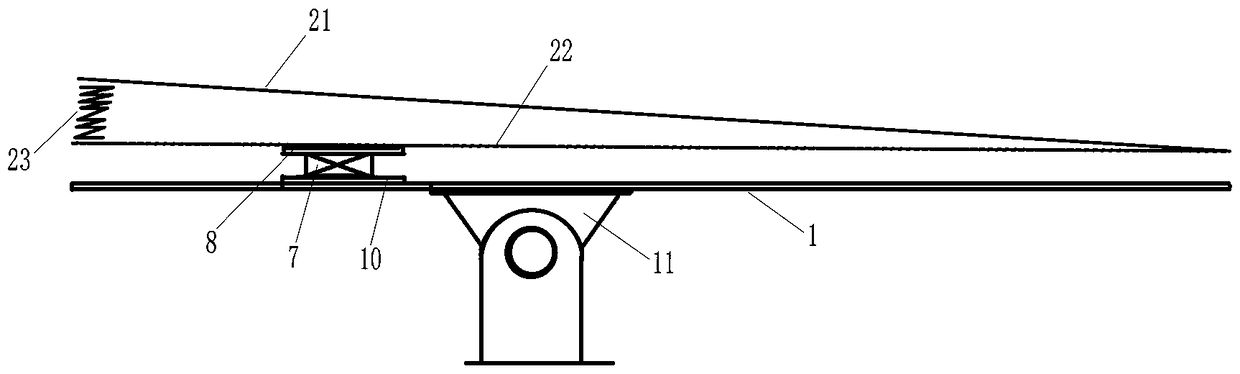 A vehicle-mounted retractable device for a fixed-wing unmanned aerial vehicle