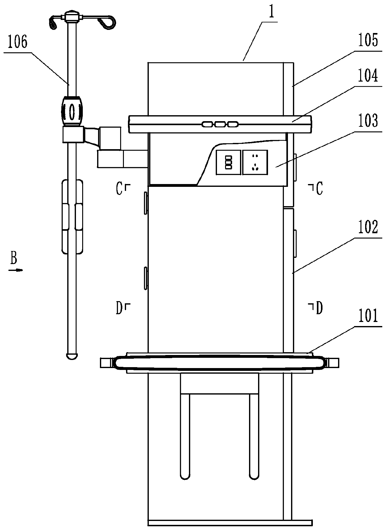 Improved multifunctional medical care workstation