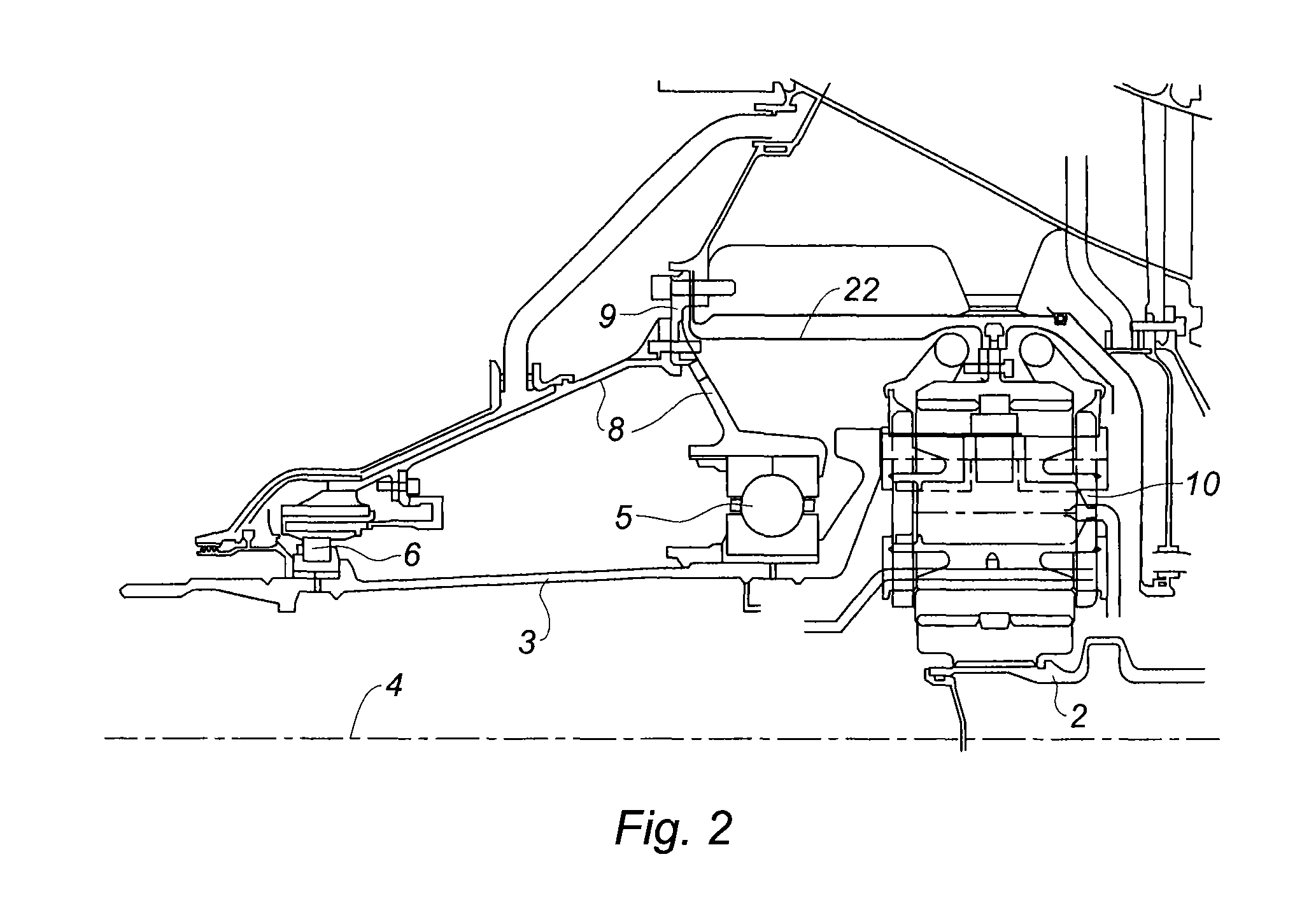 Reduction gear with epicyclic gear train having roller-bearing-mounted planet spindles