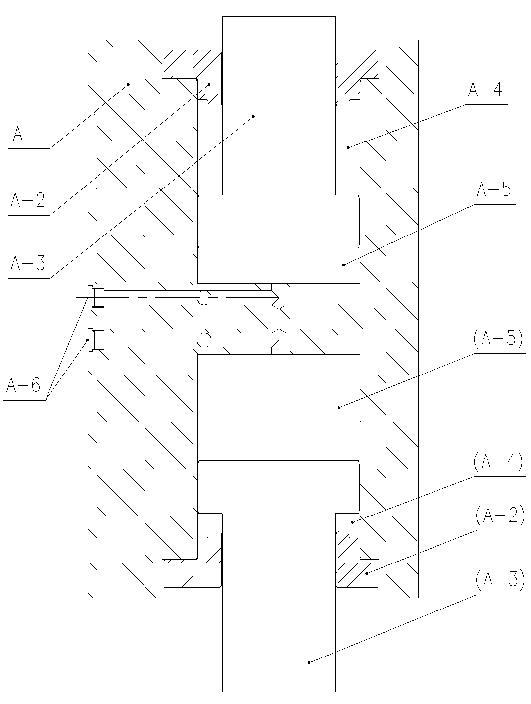 Analog loading and integration testing system and method of hydraulic bending roller device of strip rolling mill