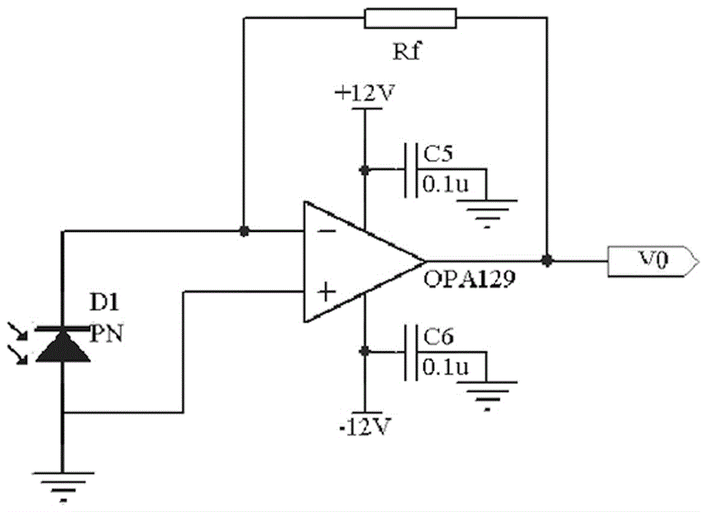 Fluorescence detection circuit based on silicon photodiode