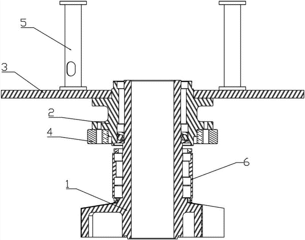 Rotating mechanism of vacuum chamber mounting assembly of food packaging machine