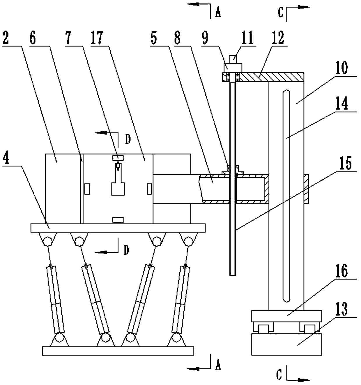 Automatic assembling machine for power compartment