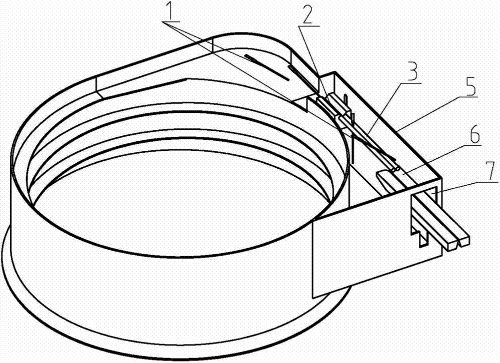 Rod-like track of guide pin feeding and sorting device