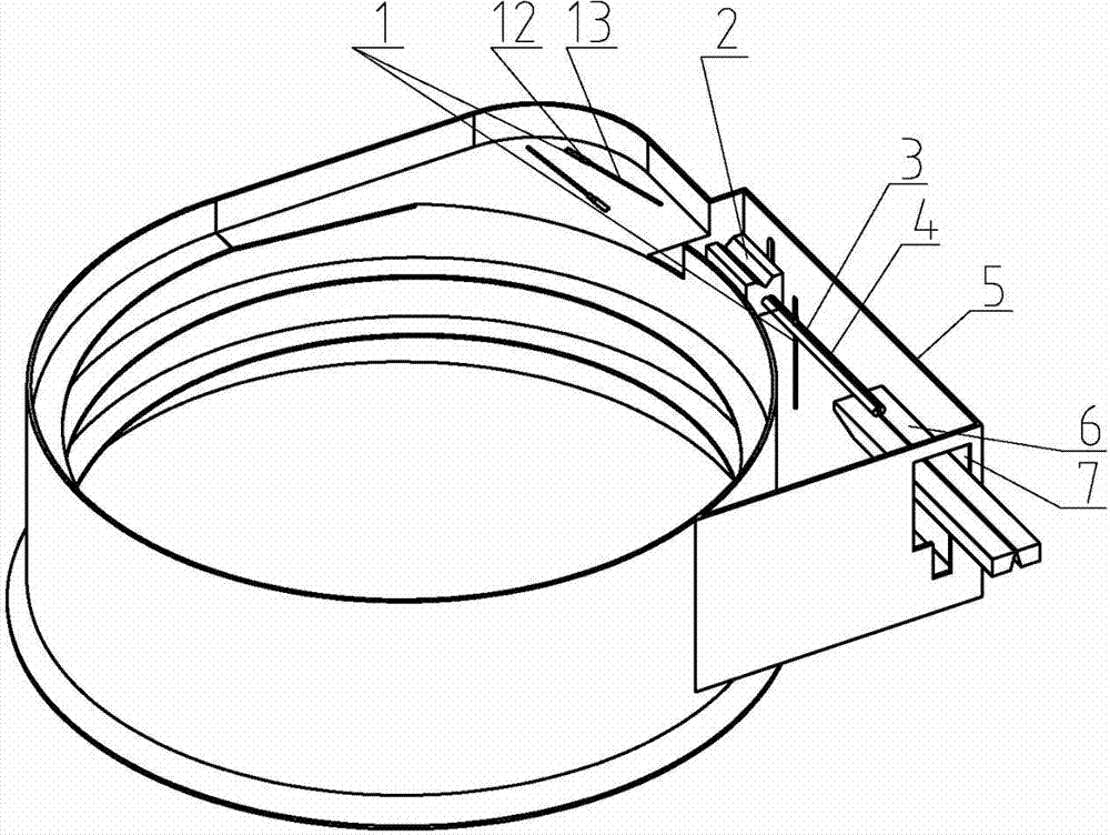 Rod-like track of guide pin feeding and sorting device