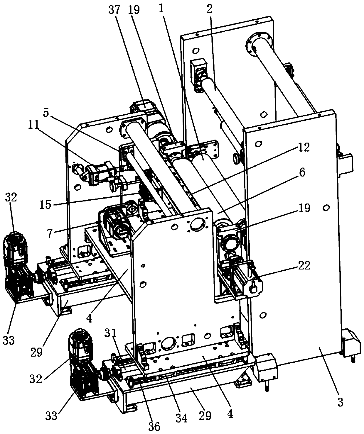 Plate roller movement intermittent coating mechanism