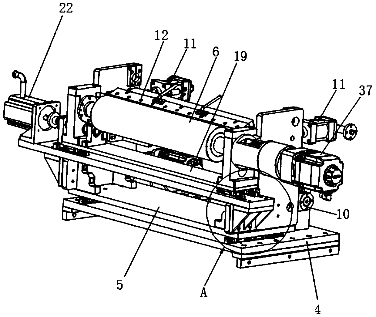 Plate roller movement intermittent coating mechanism