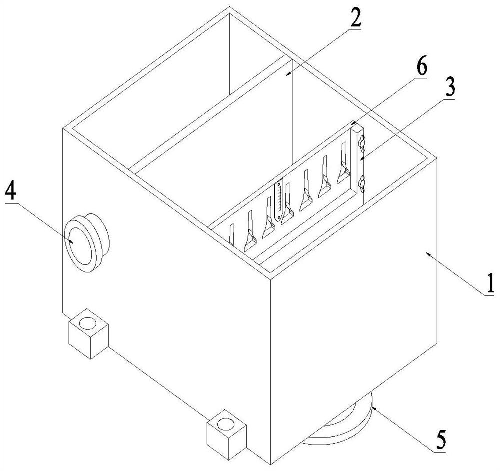 Water distributor device capable of accurately adjusting flow and adjusting method