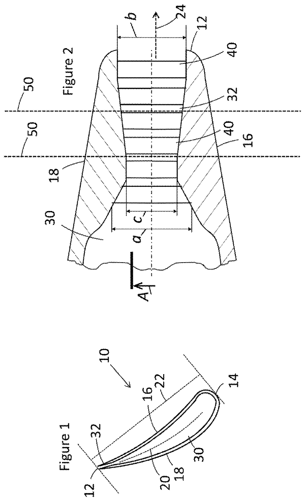 Gas turbine blade and manufacturing method