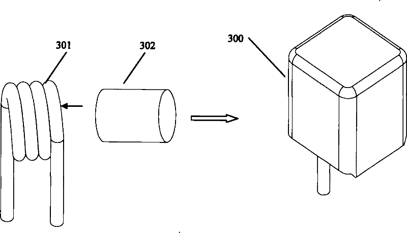 Metal powder injection molding inductor and processing method thereof