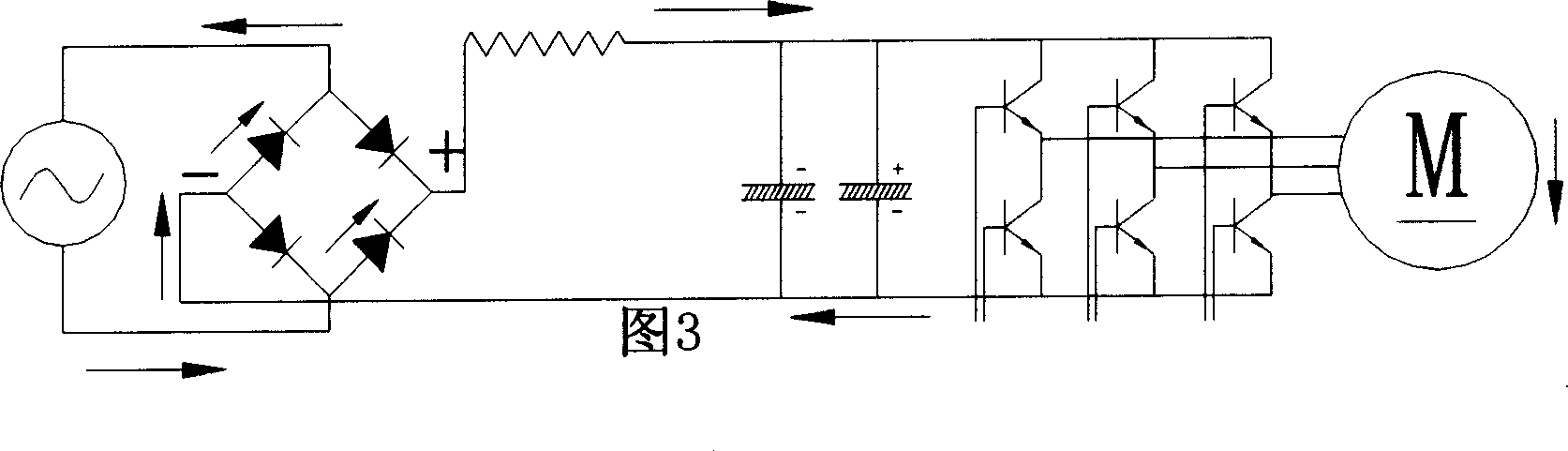 Method for inhibiting harmonic current