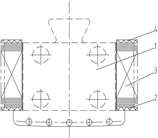 Integral hot-press molding method of salient magnetic pole iron core and coil