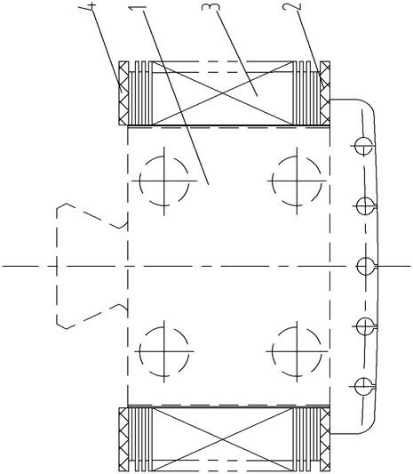 Integral hot-press molding method of salient magnetic pole iron core and coil