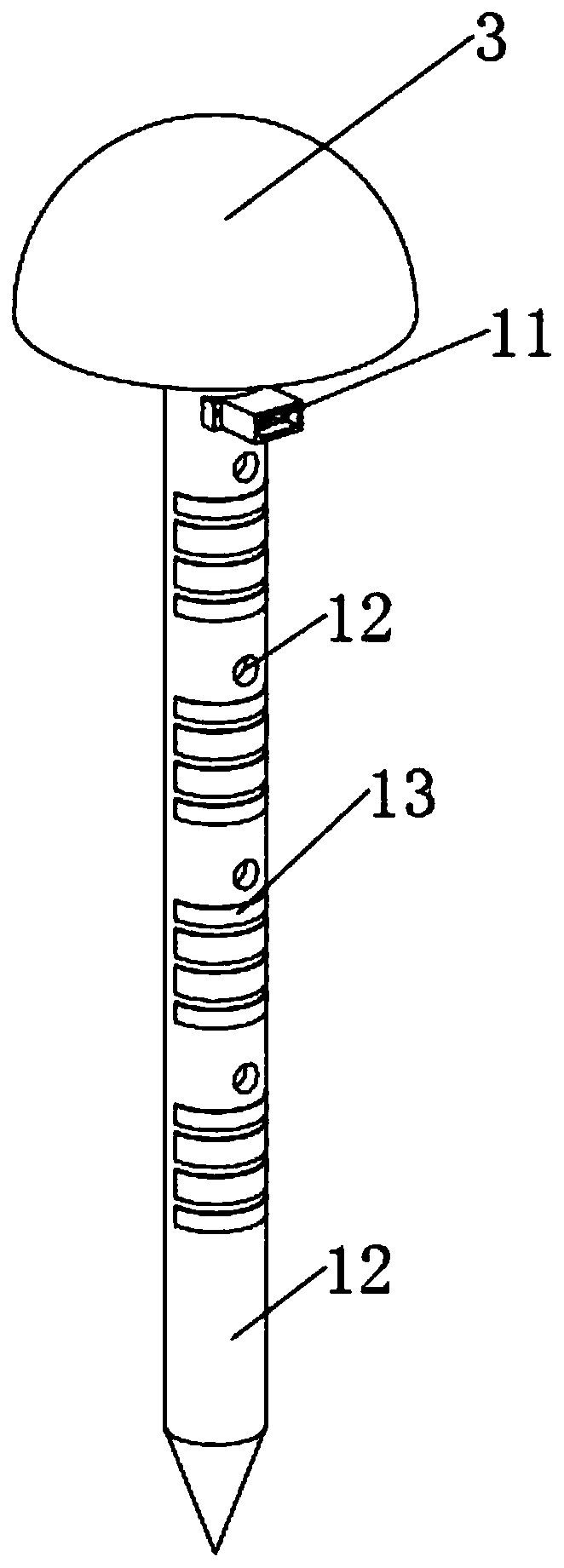 Farmland stationary type environment data collection modularization device capable of realizing quick assembling