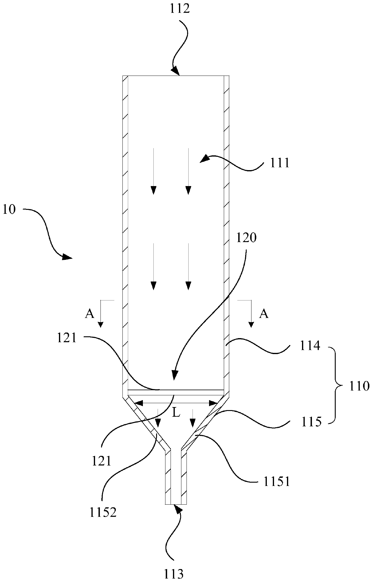 Foaming agent stability detection device and fading barrel