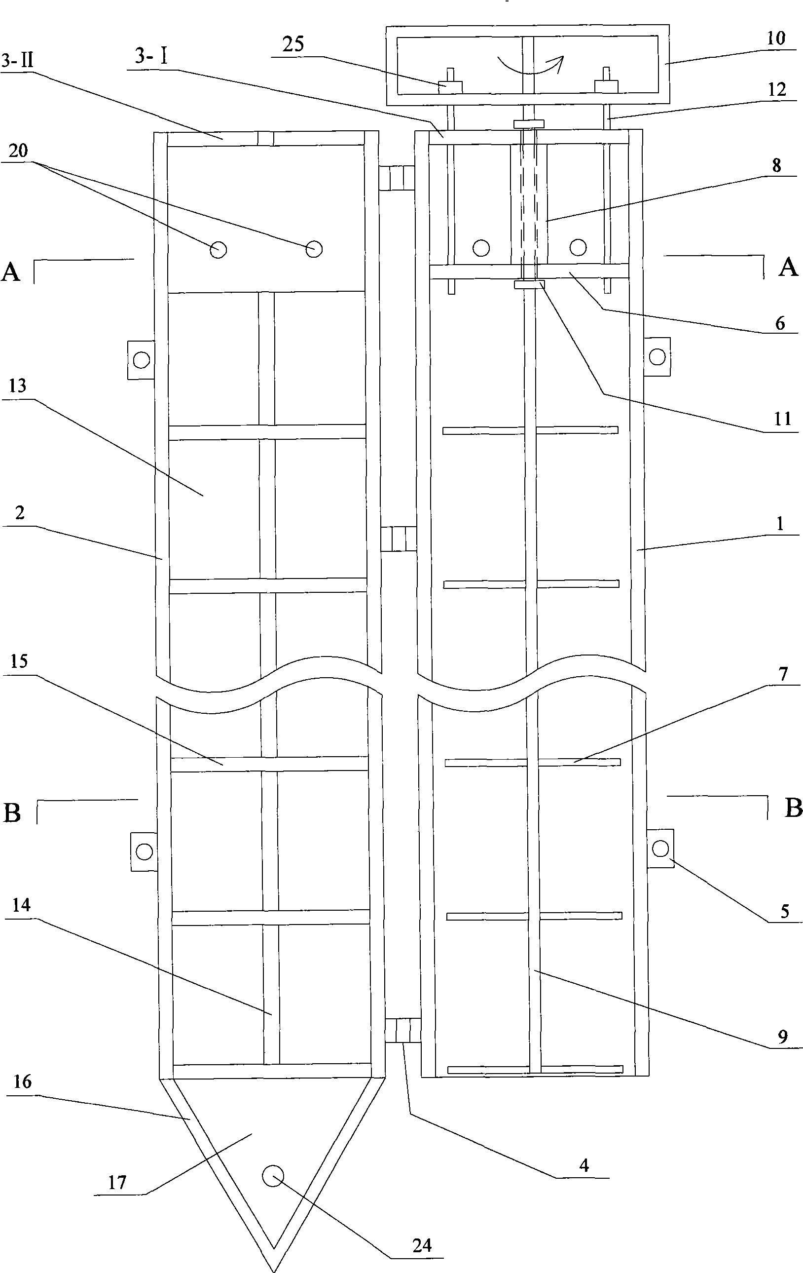 Rotary-cutting column type deposit sampler