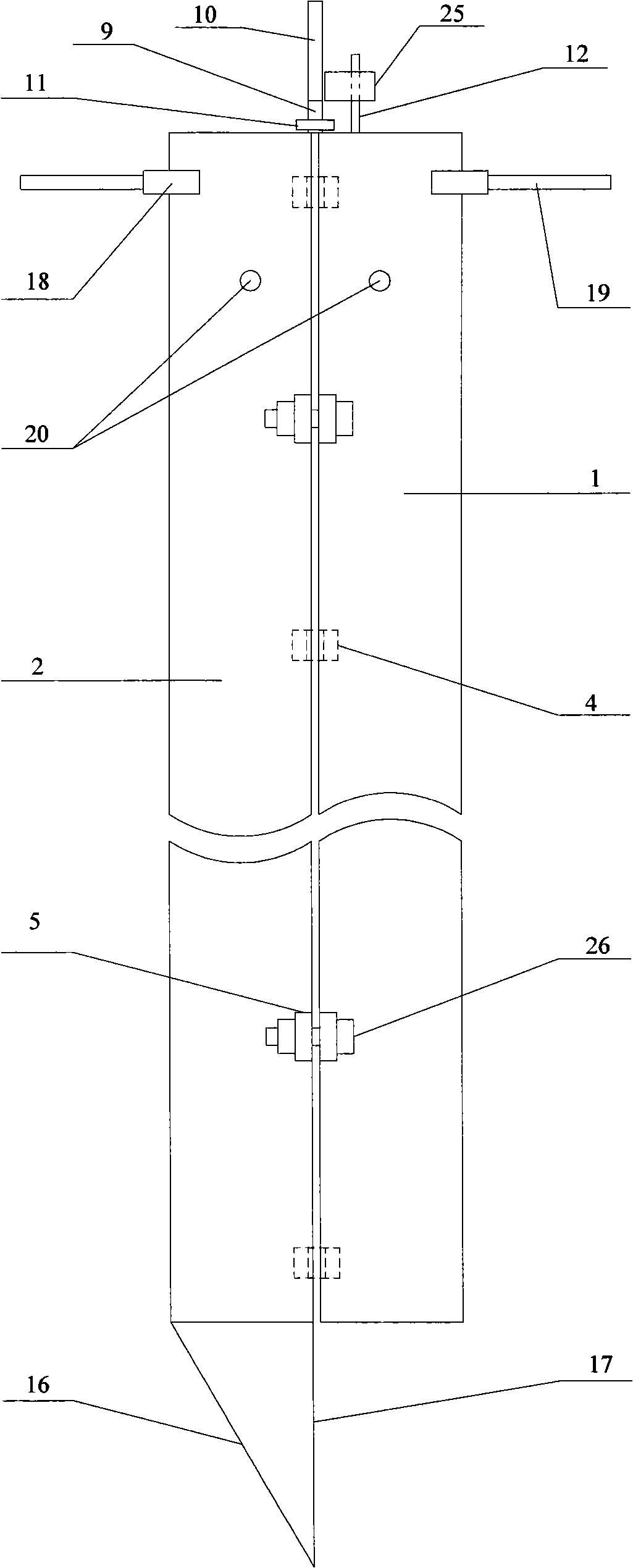 Rotary-cutting column type deposit sampler