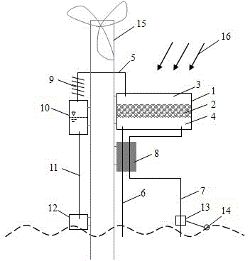 Sea water desalting plant implanted into wind power tower