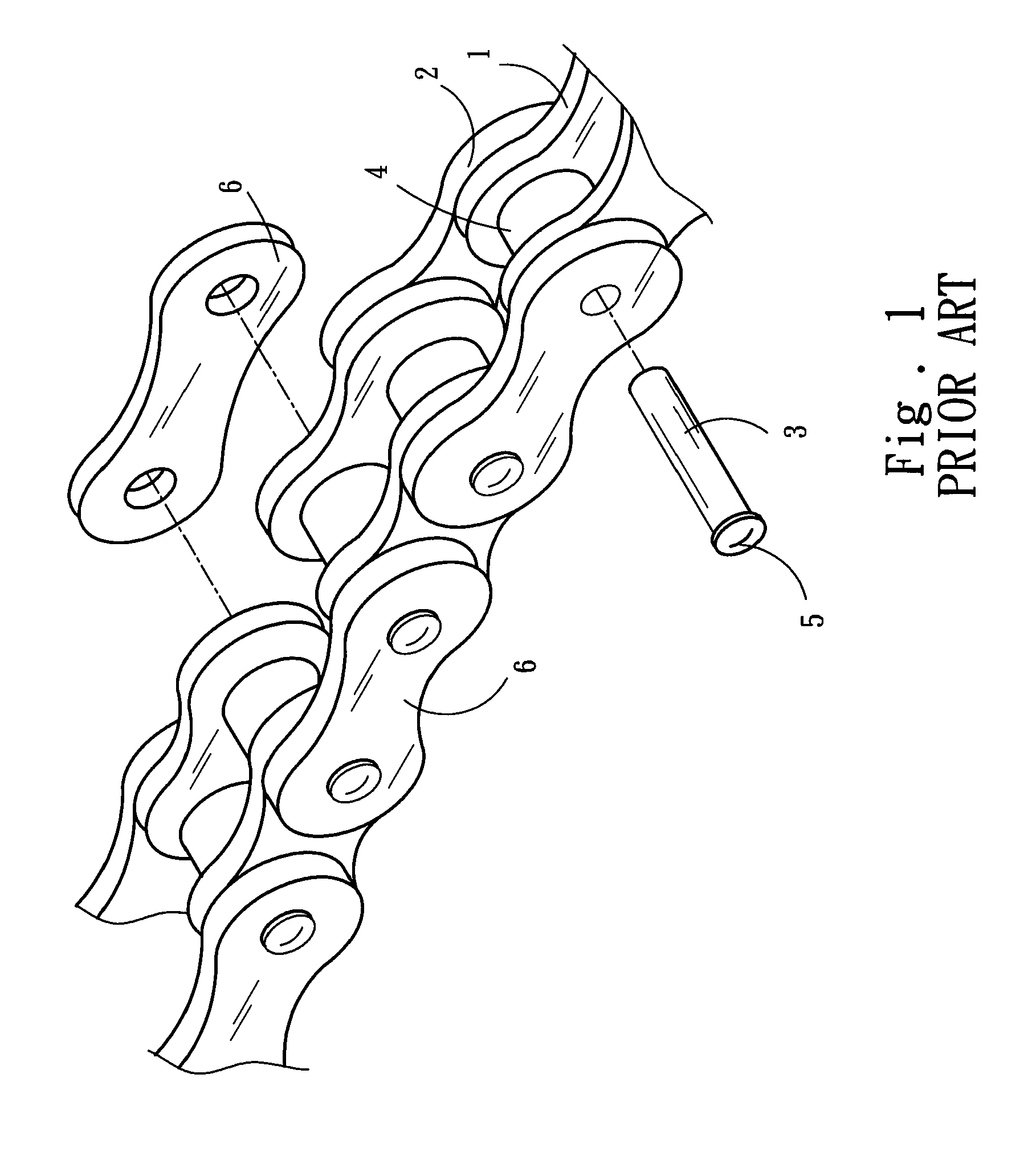 Chain assembling-disassembling structure