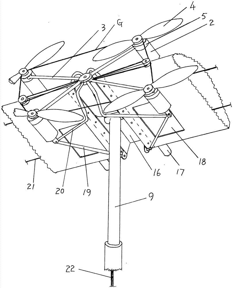 Vertical-lifting level-flight safe and energy-saving aircraft