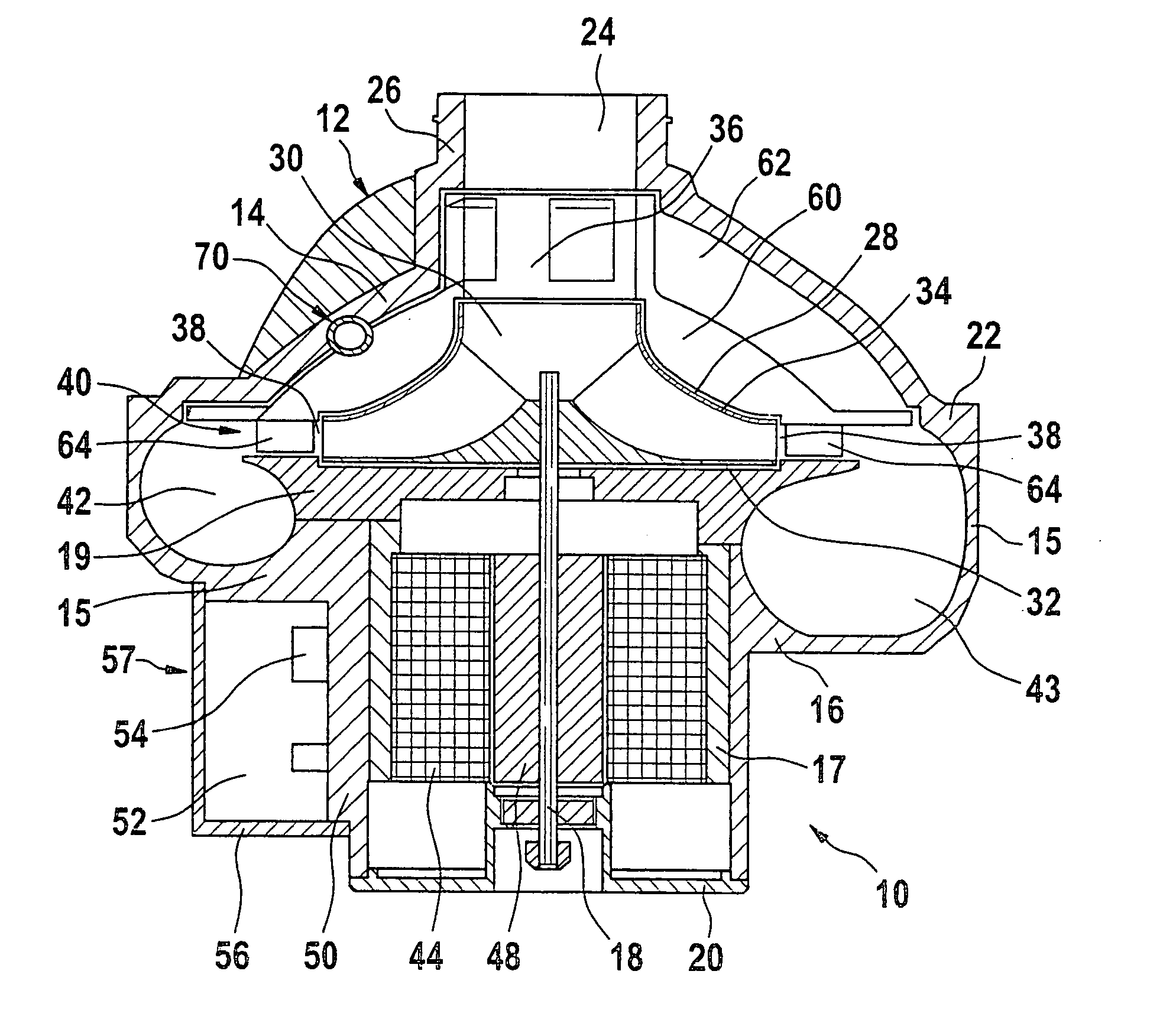 Electrical charge air compressor provided with an integrated air cooling system