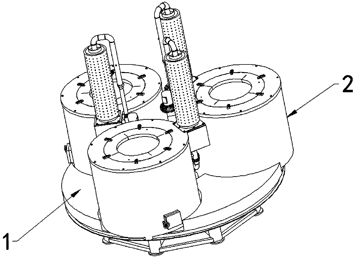 Energy-saving type aluminum concentrated dissolving crucible furnace for pressure casting