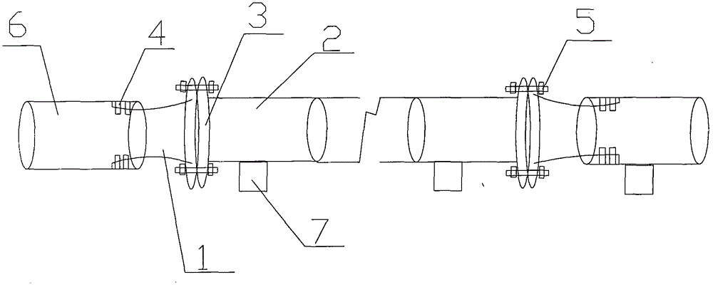 A water delivery pipeline used for connecting and replacing underground FRP sand pipes and steel pipes