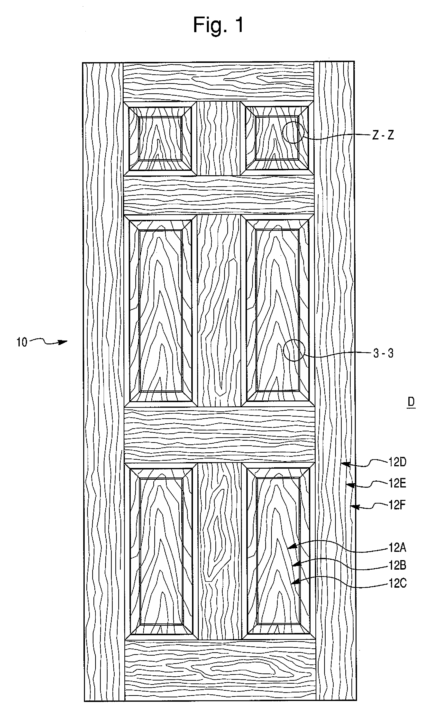 Door skin, a method of etching a plate, and an etched plate formed therefrom