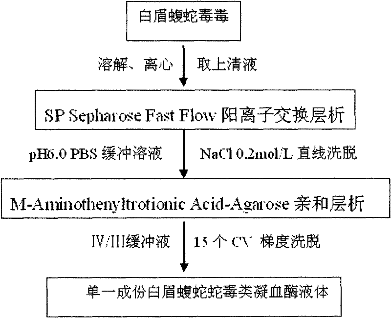 Method for extracting thrombin-like enzyme from Agkistrodon halys ussuriensis snake venom