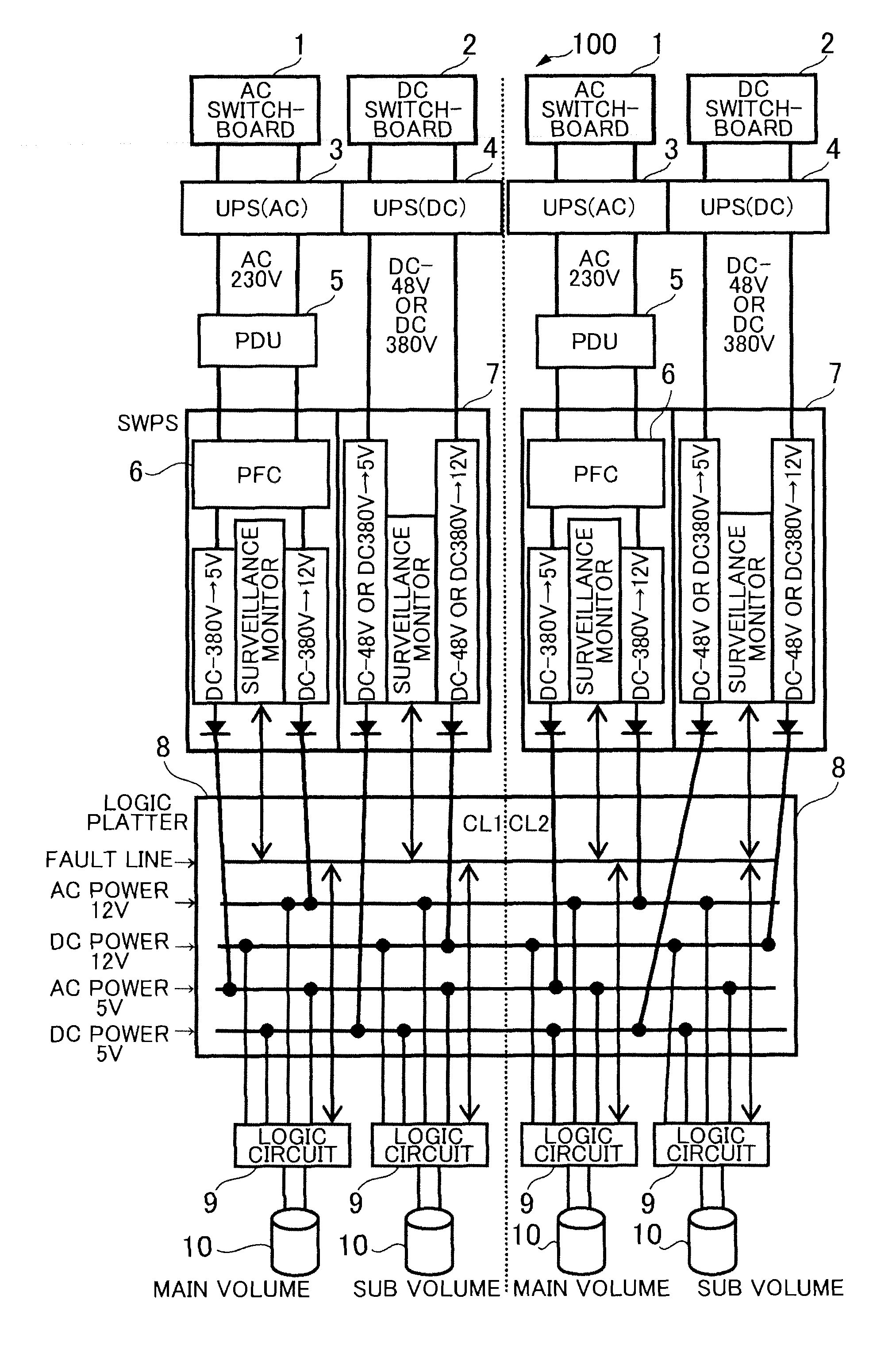 Storage apparatus and power supply method