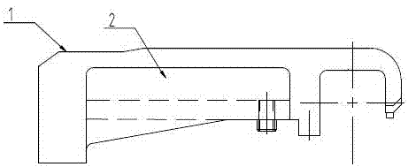 Casting forming water cooled fire grate segment