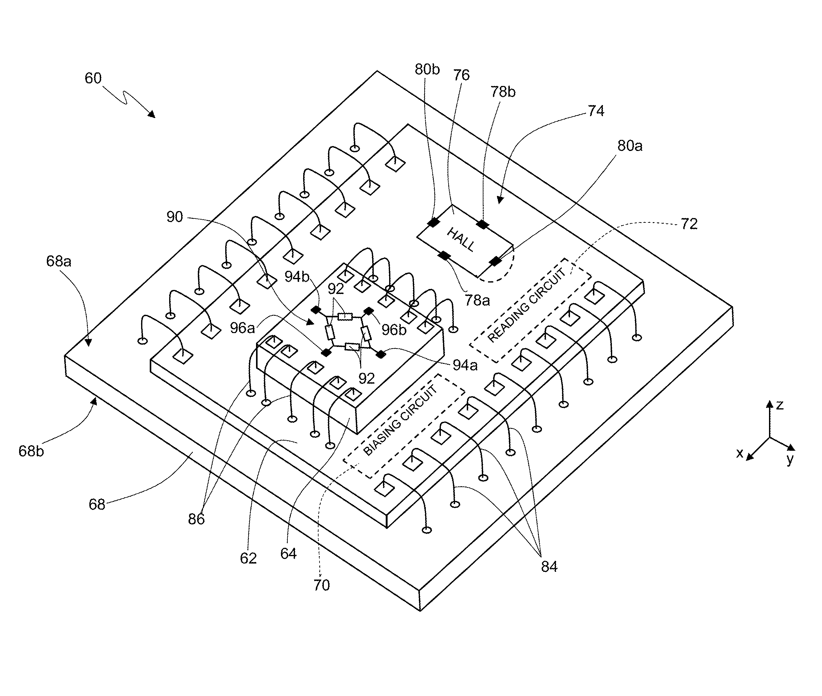 Magnetic field sensor including an anisotropic magnetoresistive magnetic sensor and a hall magnetic sensor