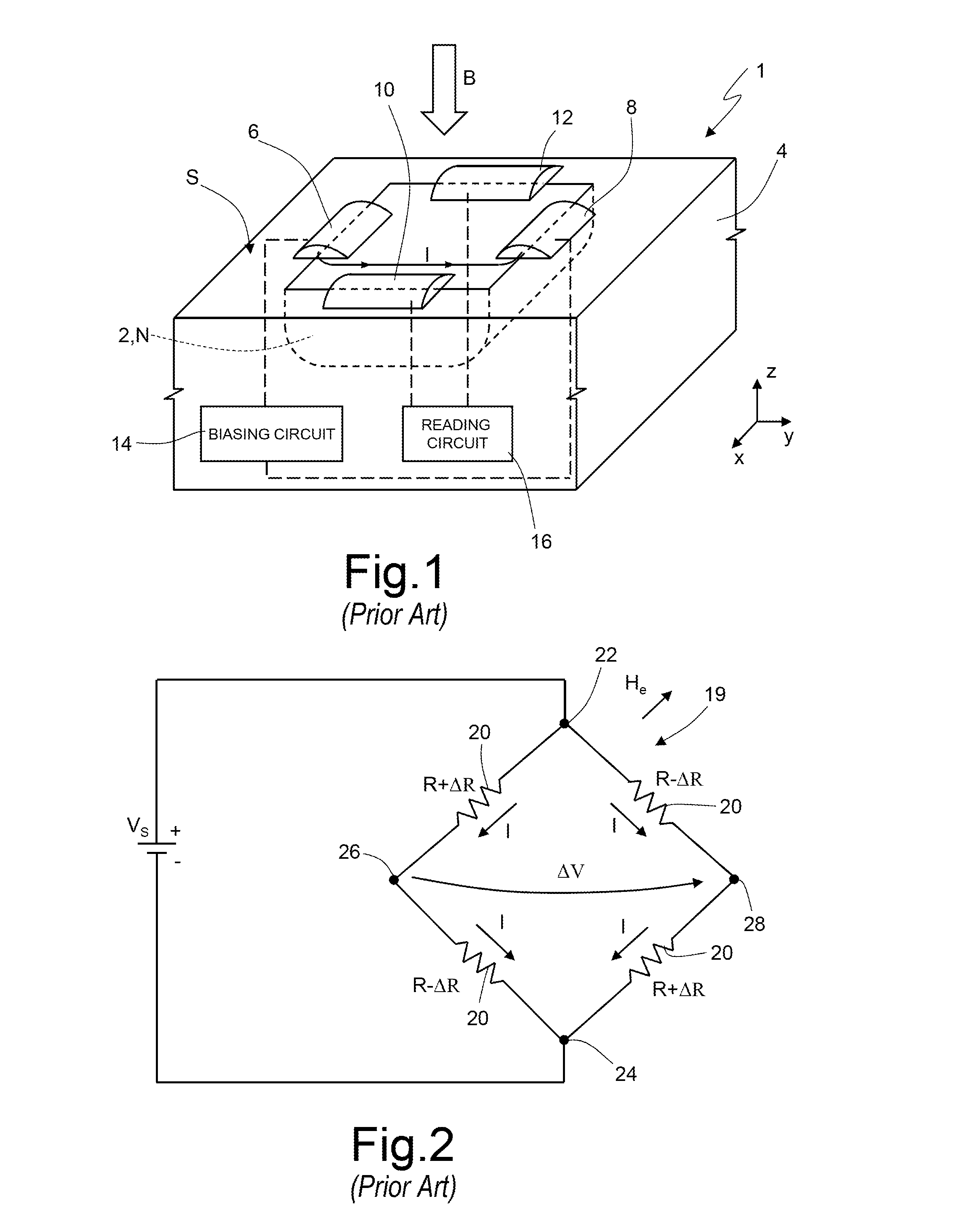 Magnetic field sensor including an anisotropic magnetoresistive magnetic sensor and a hall magnetic sensor