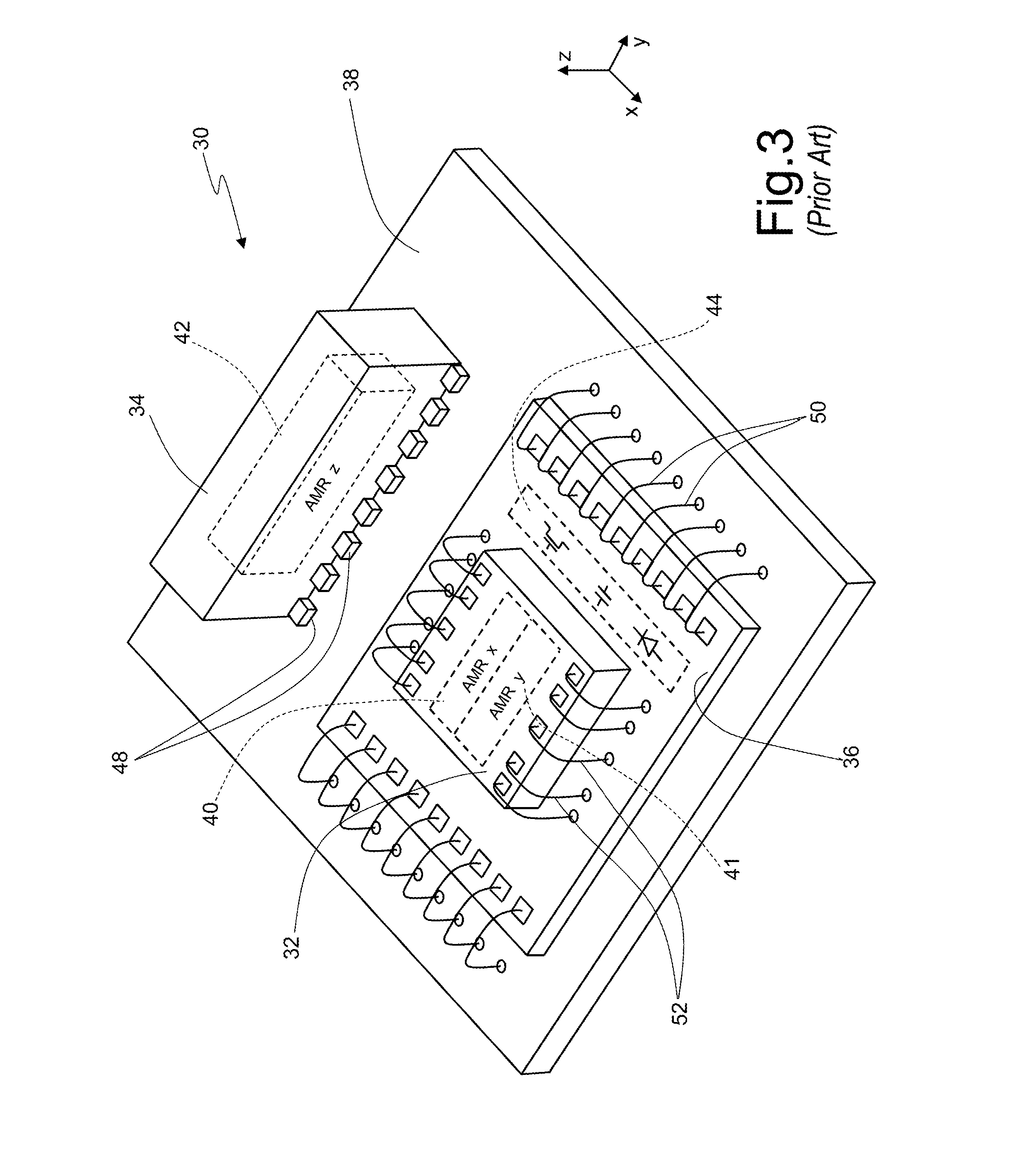 Magnetic field sensor including an anisotropic magnetoresistive magnetic sensor and a hall magnetic sensor