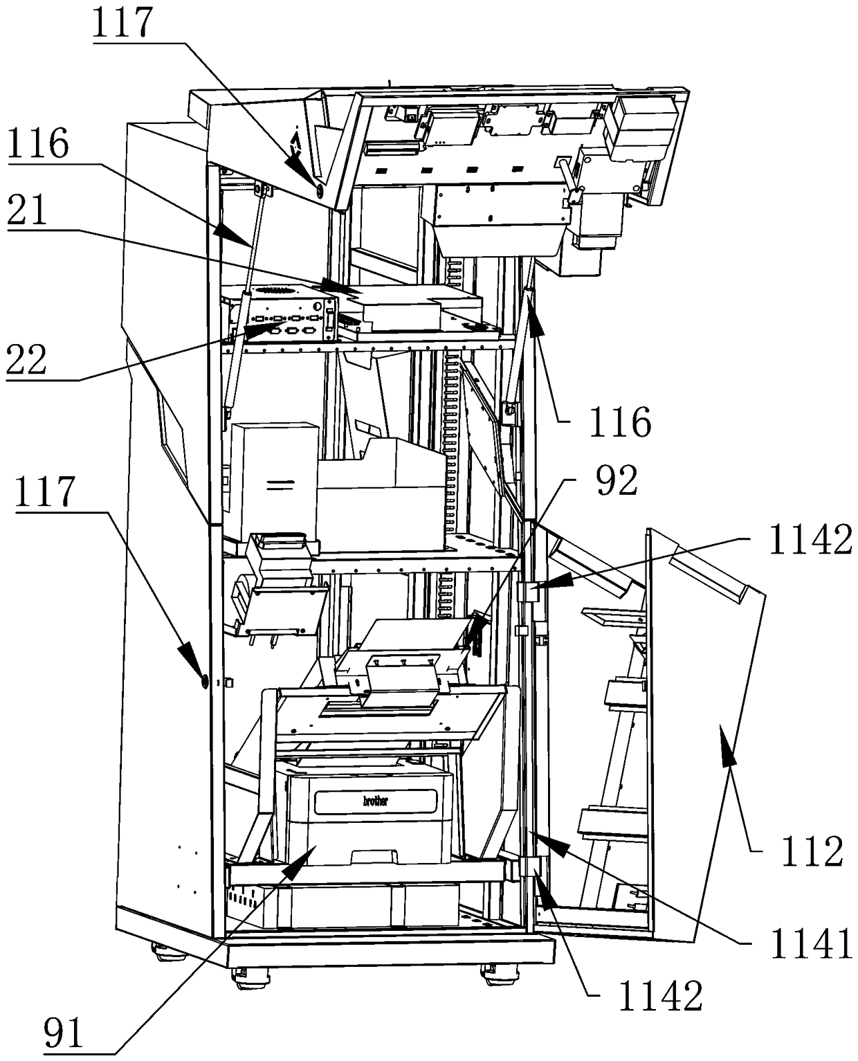 Police self-service handling device