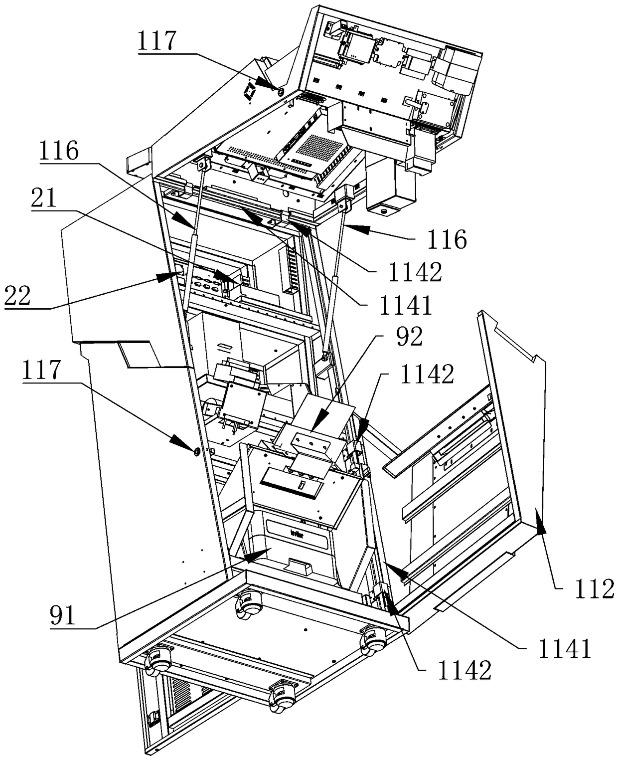 Police self-service handling device