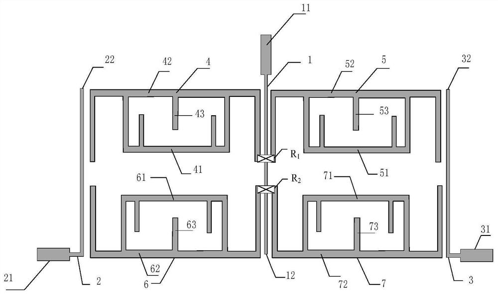 A Four-pass Band Power Divider Filter Based on Four-mode Resonator